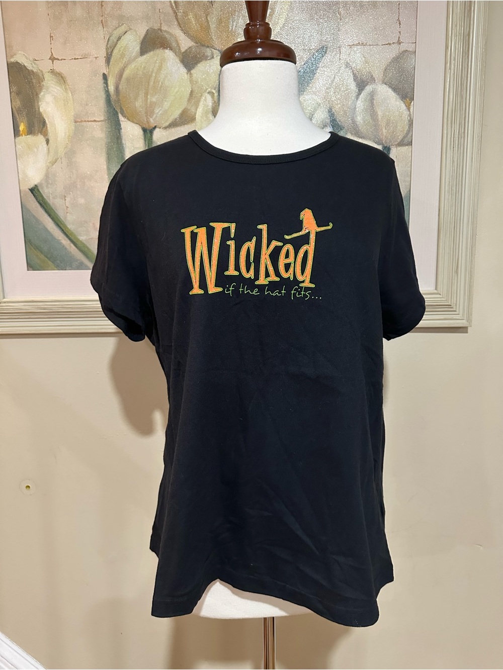 Wicked If The Hat Fits Black Shirt 2XL Witch Graphics